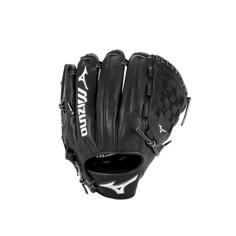 Mens Mizuno Pro Corey Kluber 12" Gloves Black/Silver Philippines (OBCGHF415)